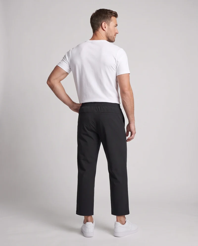 Herren Weite Lounge‑Hose mit Tunnelzugbund, geradem Bein und Eingrifftaschen Nord Taschen