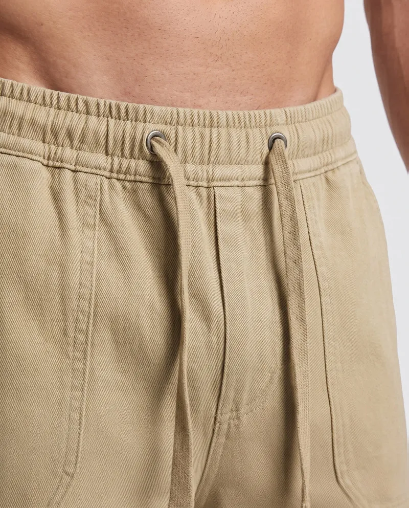 Herren weite Cargo-Hose im Baggy-Schnitt mit Tunnelzugbund, Klappentaschen & verstärkten Knieeinsätzen Nord Taschen