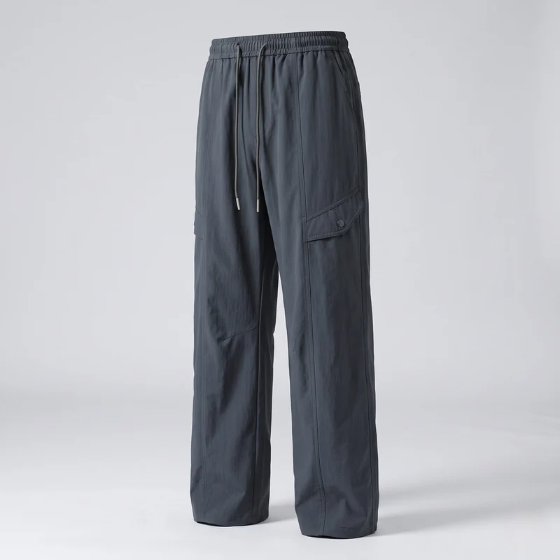 Herren Weite Cargo-Freizeithose im Joggerstil mit Tunnelzugbund & aufgesetzten Klappentaschen Nord Taschen