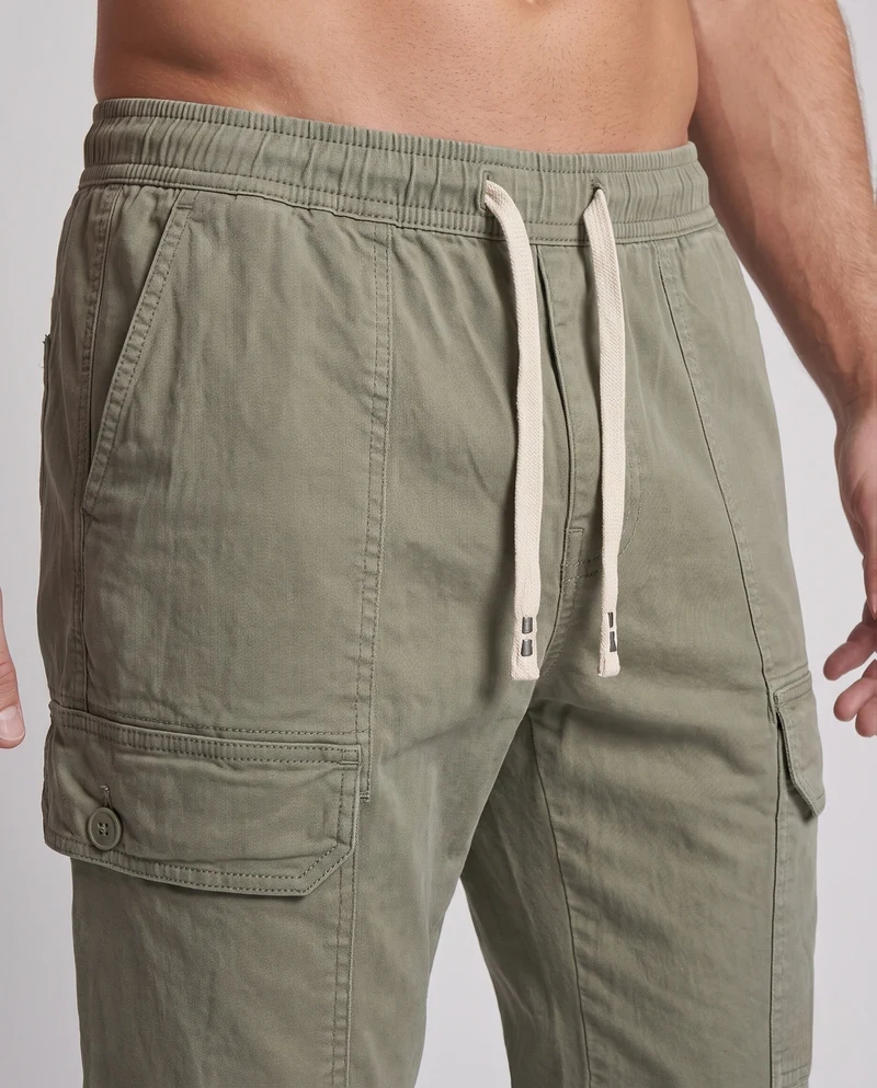 Herren Weite Cargo-Freizeithose mit Tunnelzugbund und Mehrfachtaschen Nord Taschen