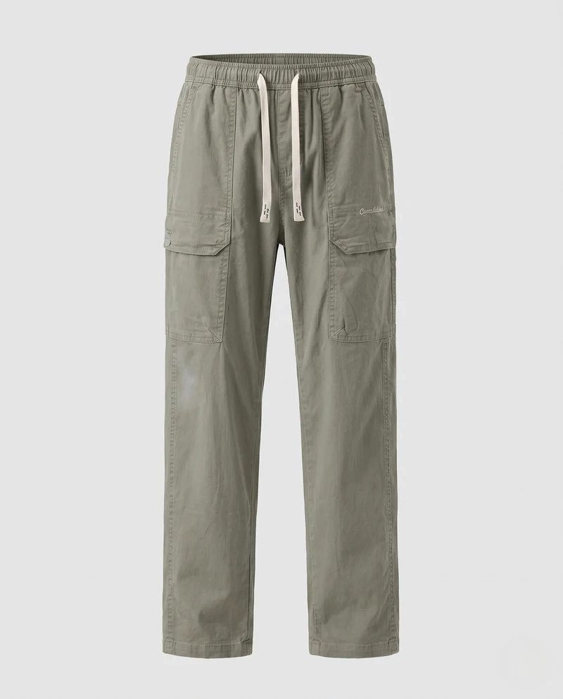 Herren Weite Cargo-Freizeithose mit Tunnelzugbund und Mehrfachtaschen Nord Taschen