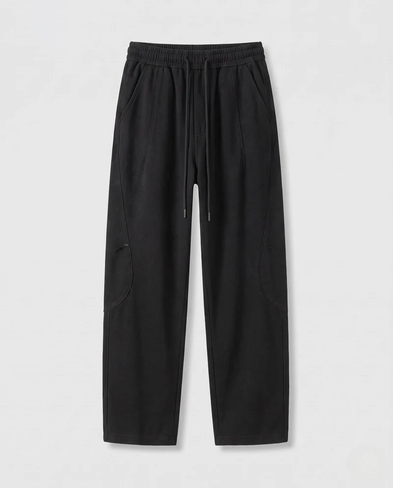 Herren Weite Baggy-Freizeithose mit Tunnelzug, washed Denim‑Optik und Utility‑Nähten Nord Taschen