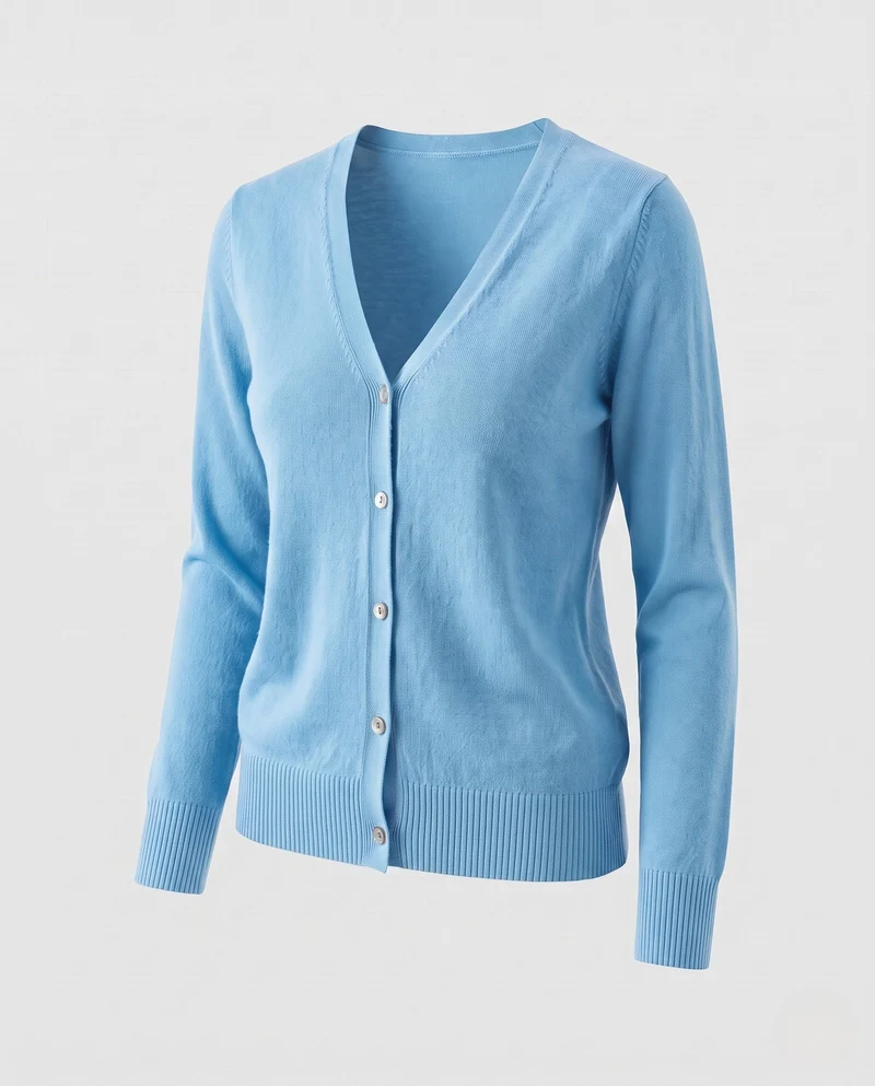 Damen Feiner V-Ausschnitt Strickcardigan mit Knopfleiste, langen Ärmeln und Kaschmir‑Mix Nord Taschen