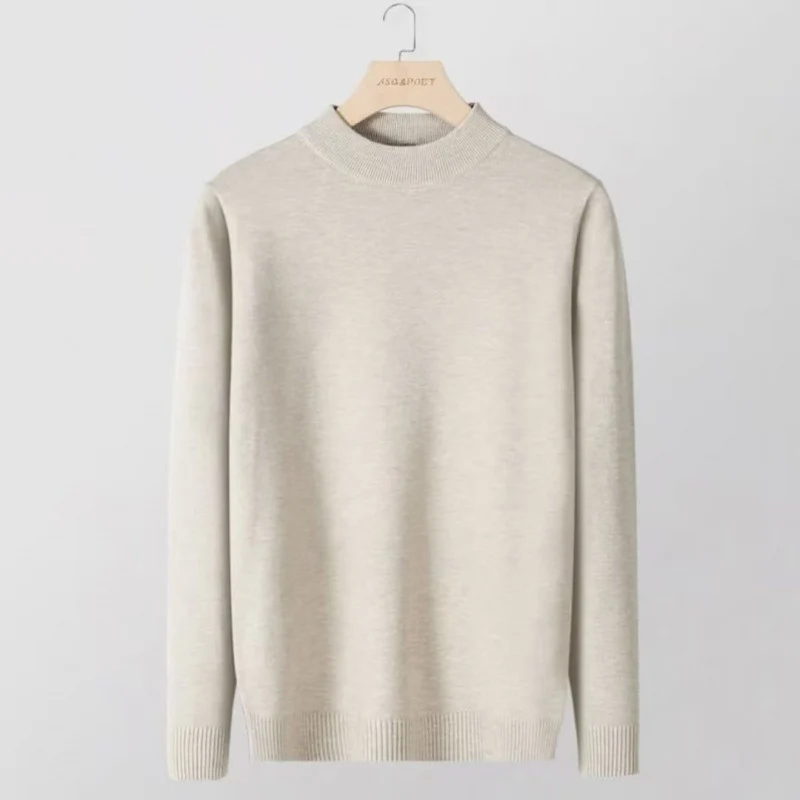 Damen Feinstrick-Stehkragenpullover aus Baumwollmix mit gerippten Bündchen Nord Taschen