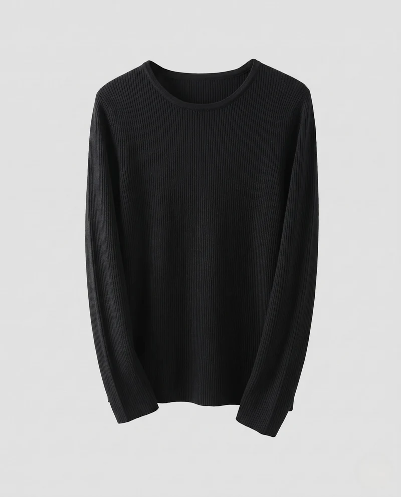 Damen Feiner Ajour‑Strickpullover mit Rundhalsausschnitt und leichter kastiger Silhouette Nord Taschen