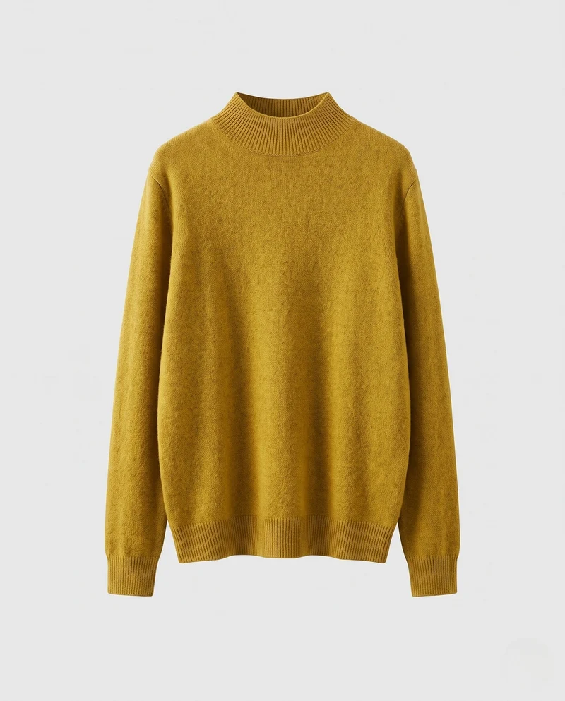 Damen Feiner Angora‑Look Pullover mit kurzem Stehkragen und flauschiger Oberfläche Nord Taschen
