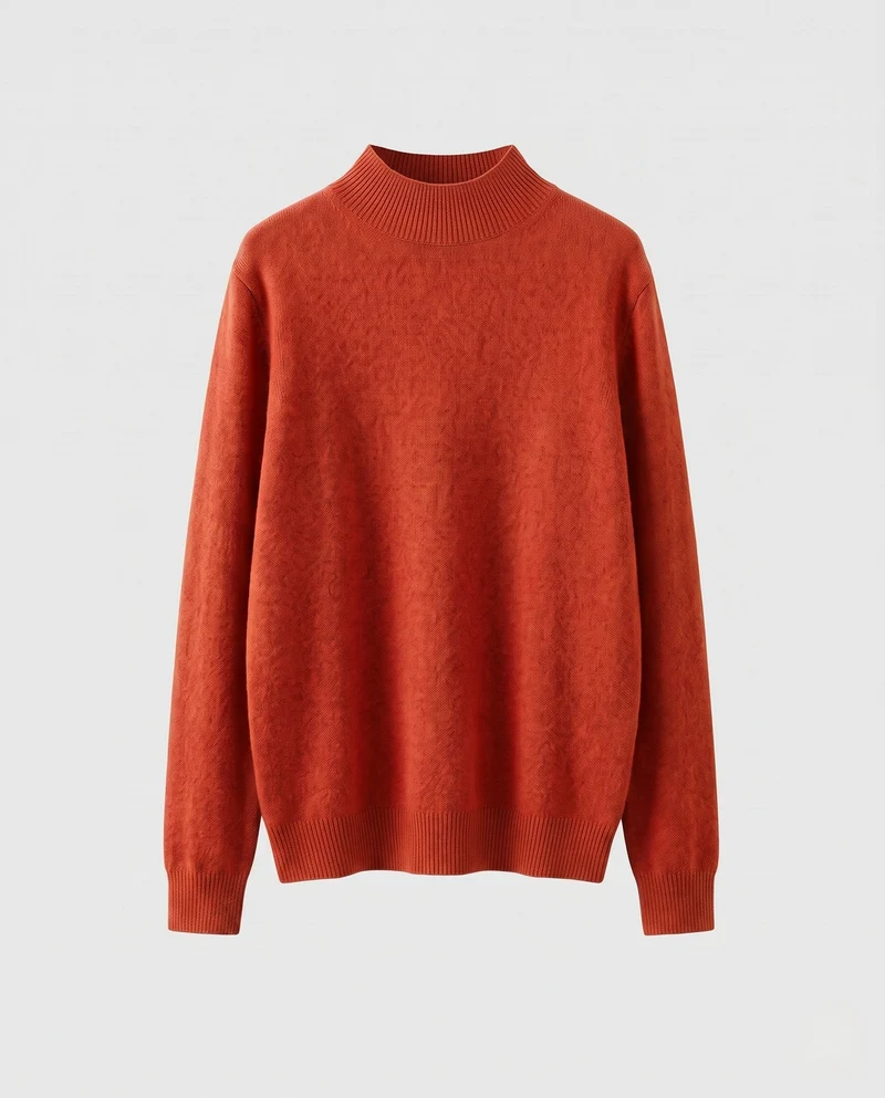 Damen Feiner Angora‑Look Pullover mit kurzem Stehkragen und flauschiger Oberfläche Nord Taschen