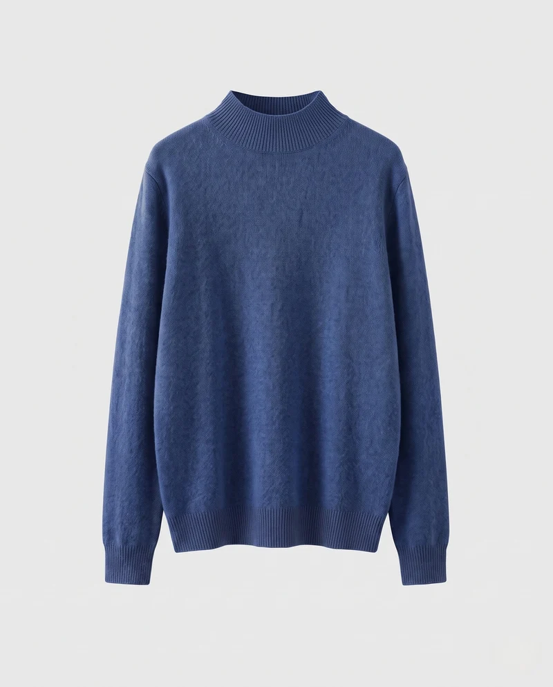 Damen Feiner Angora‑Look Pullover mit kurzem Stehkragen und flauschiger Oberfläche Nord Taschen