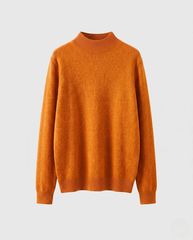 Damen Feiner Angora‑Look Pullover mit kurzem Stehkragen und flauschiger Oberfläche Nord Taschen