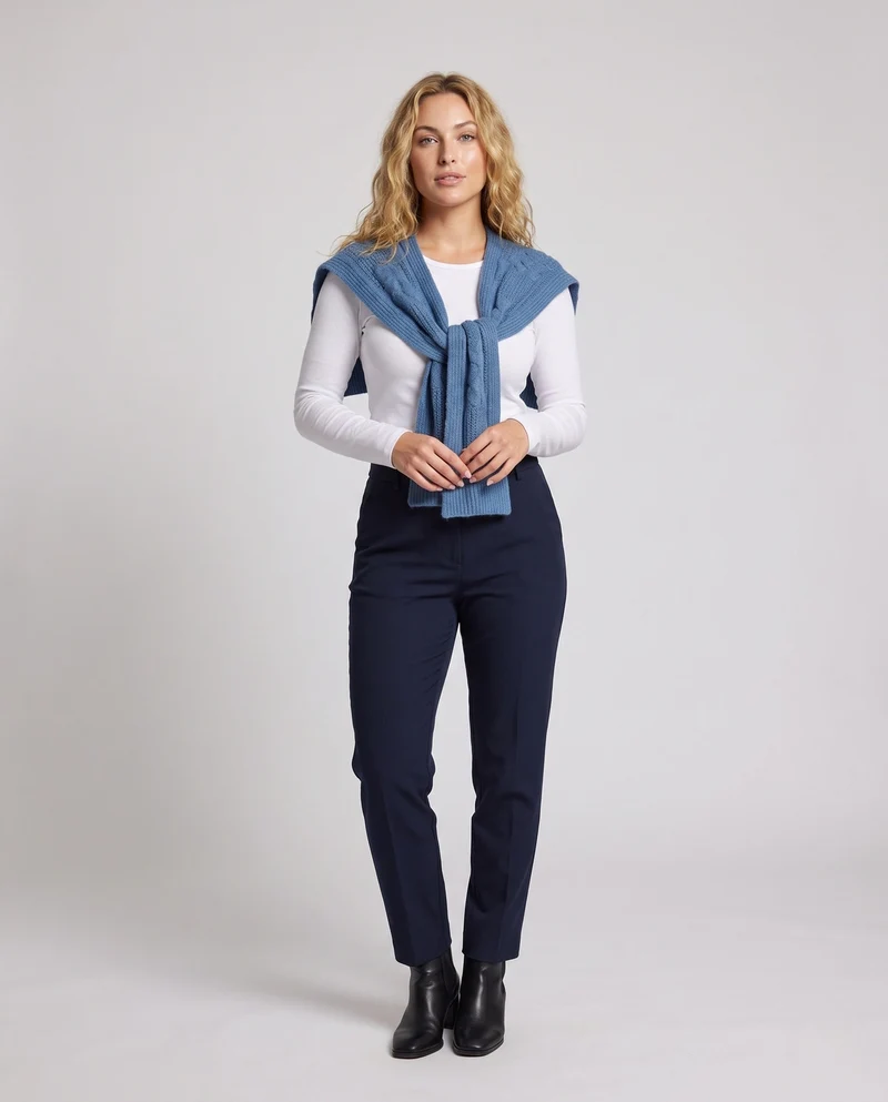Damen Grobstrick-Schultertuch mit Zopfmuster und Kurzpullover-Schnitt Nord Taschen