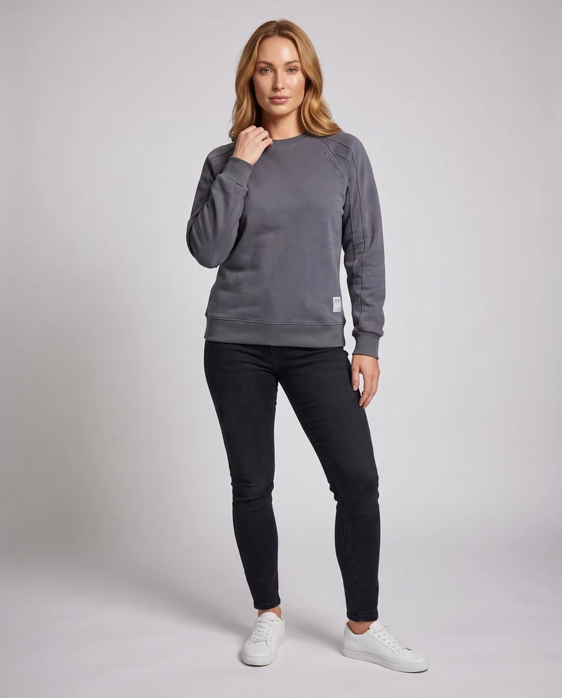 Damen Freizeit Übergroße Sweatshirt Nord Taschen