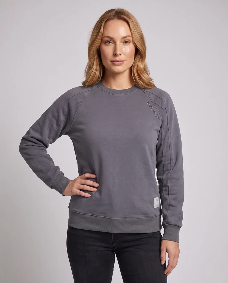 Damen Freizeit Übergroße Sweatshirt Nord Taschen