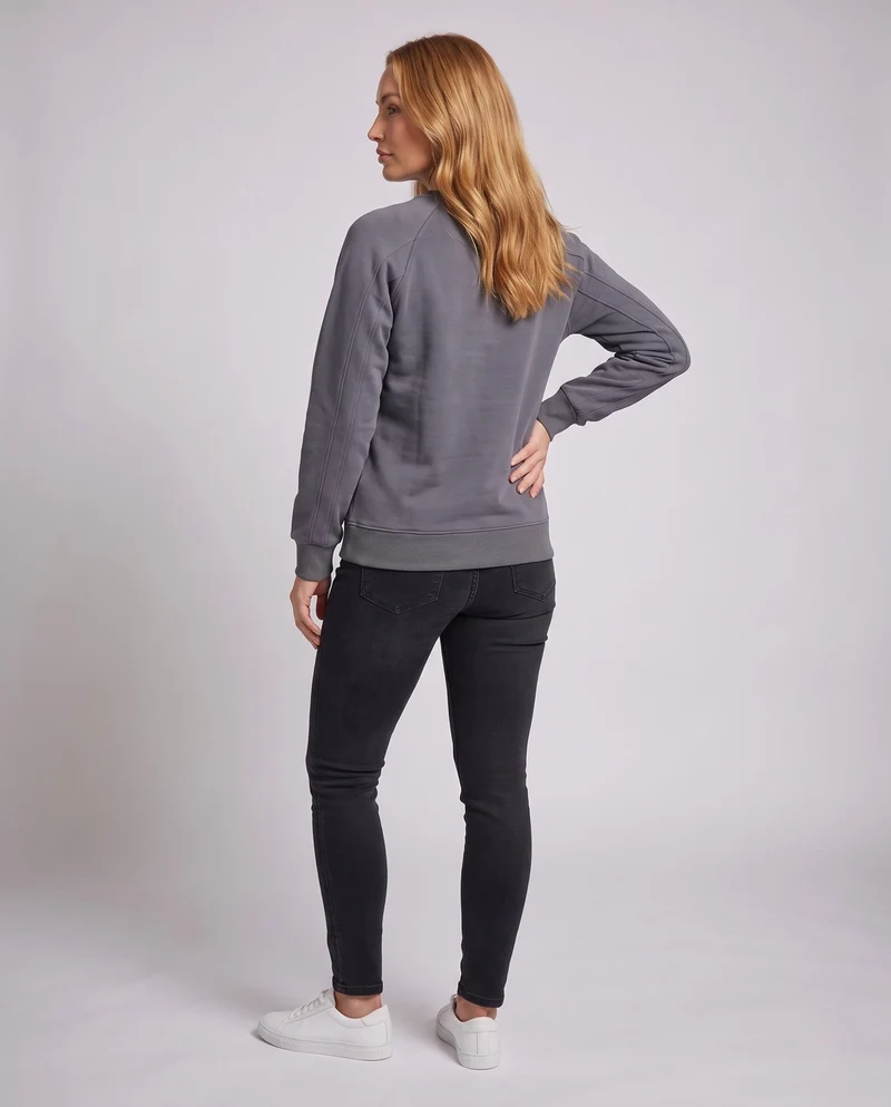 Damen Freizeit Übergroße Sweatshirt Nord Taschen