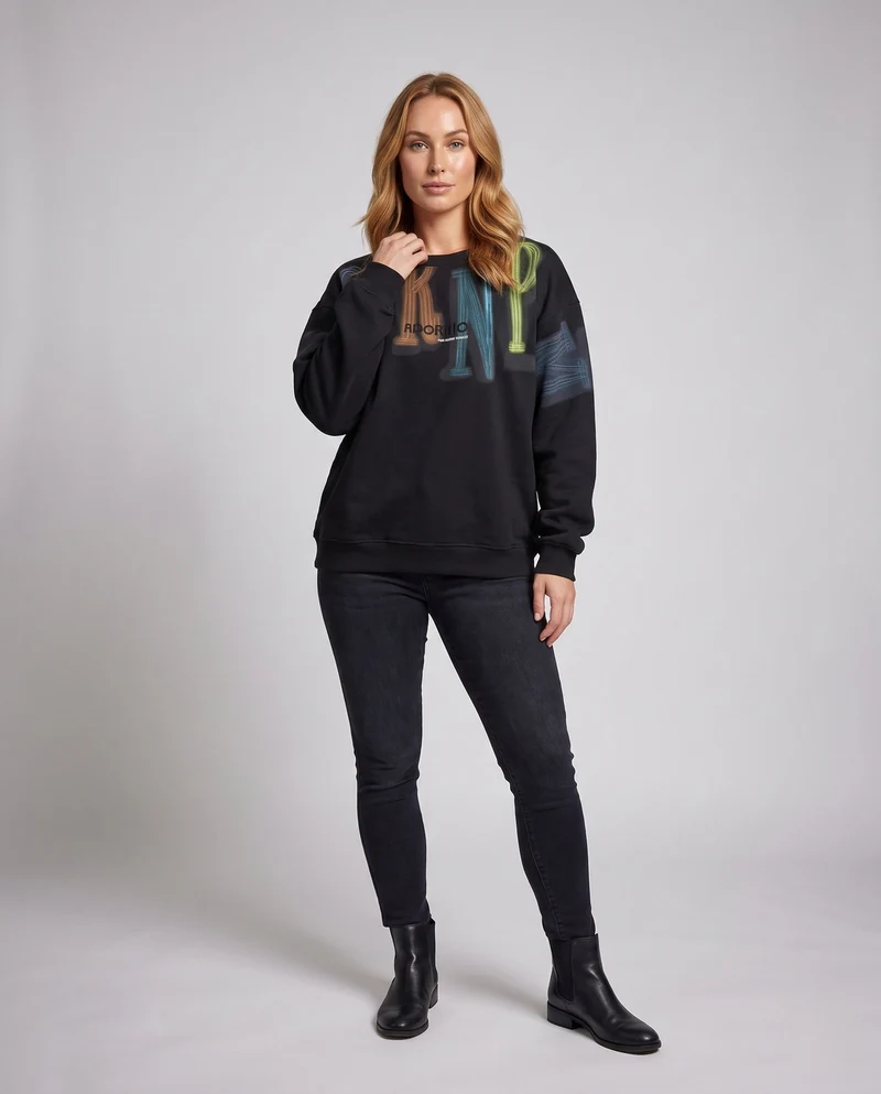 Damen Freizeitpullover mit kreativem Logo-Design Nord Taschen