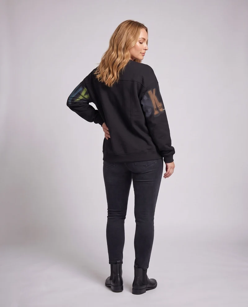 Damen Freizeitpullover mit kreativem Logo-Design Nord Taschen