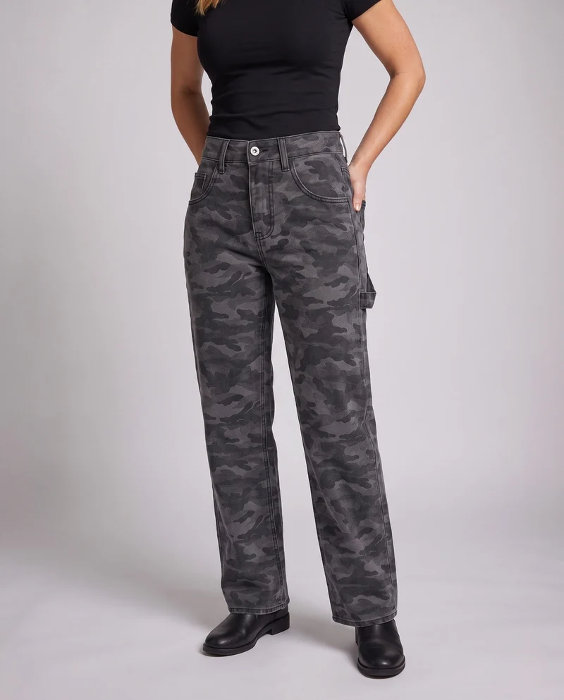 Frauen Modische Camouflage-Hosen Nord Taschen
