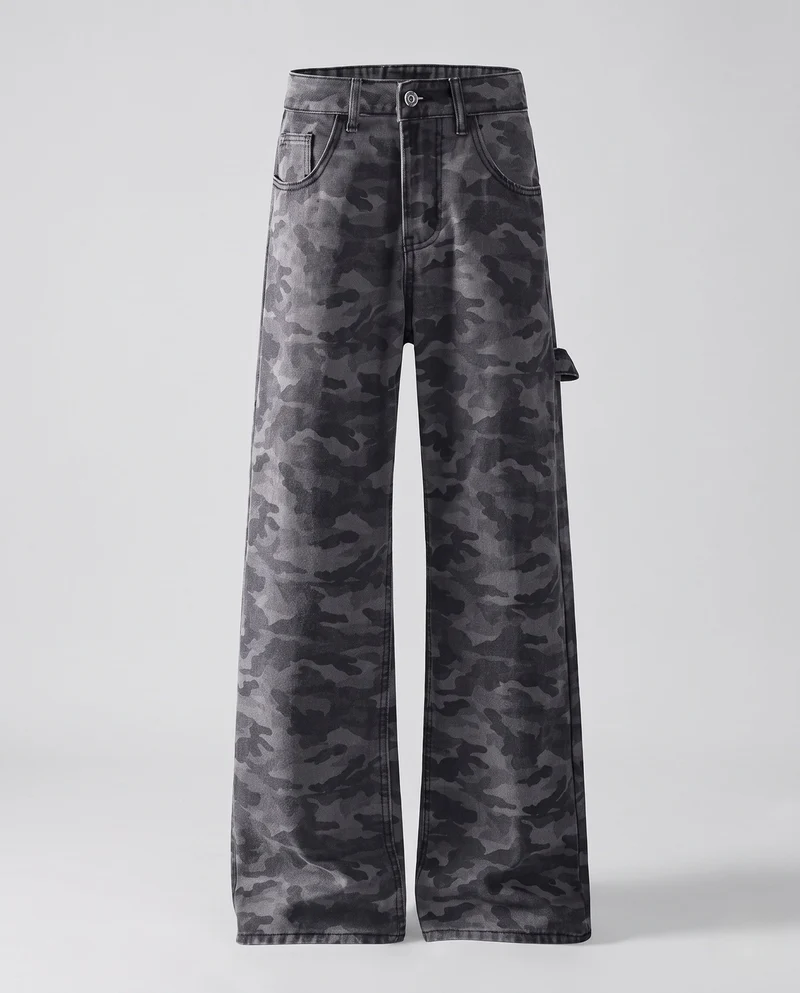 Frauen Modische Camouflage-Hosen Nord Taschen