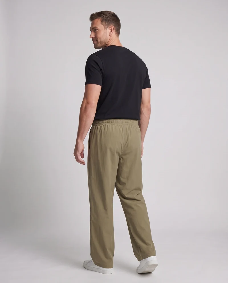 Herren Weite Baggy-Freizeithose mit Kordelzug und Druckknopf-Seitennähten Nord Taschen