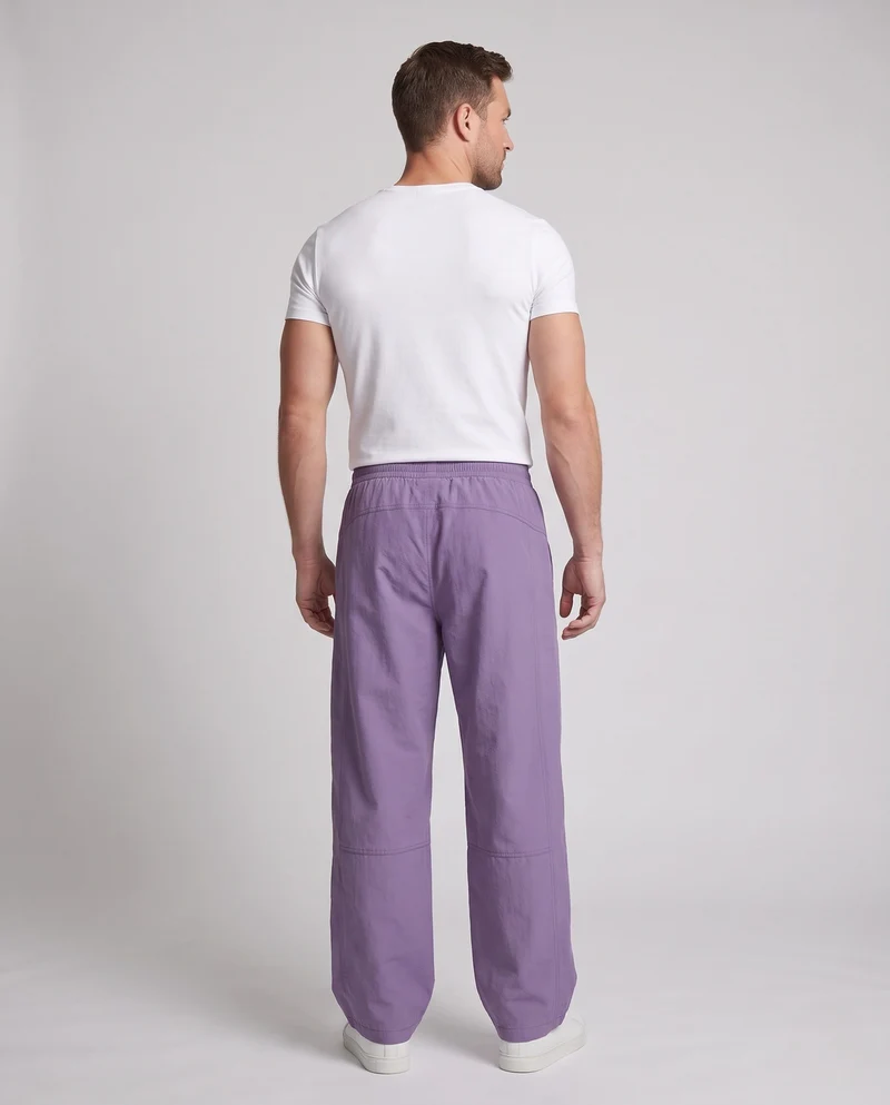 Herren Weite Baggy-Freizeithose mit Tunnelzug, Reißverschluss-Cargotaschen & markanten Teilungsnähten Nord Taschen