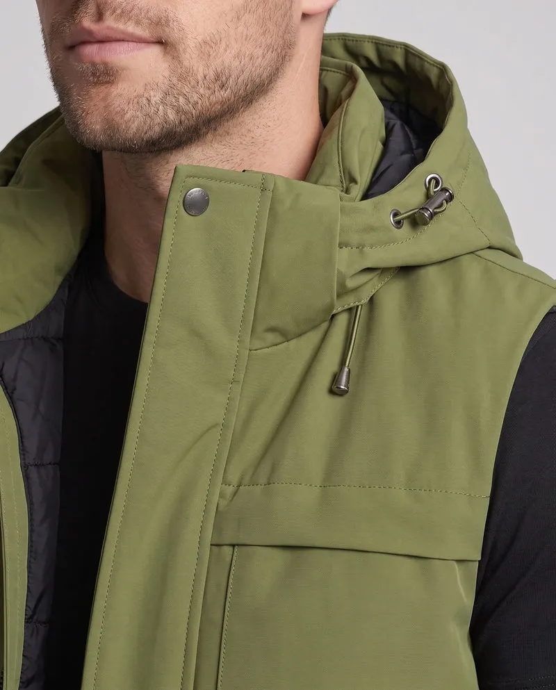 Herren Wattierte Utility-Weste mit Kapuze, Mehrfach-Taschen & Thermofutter Nord Taschen