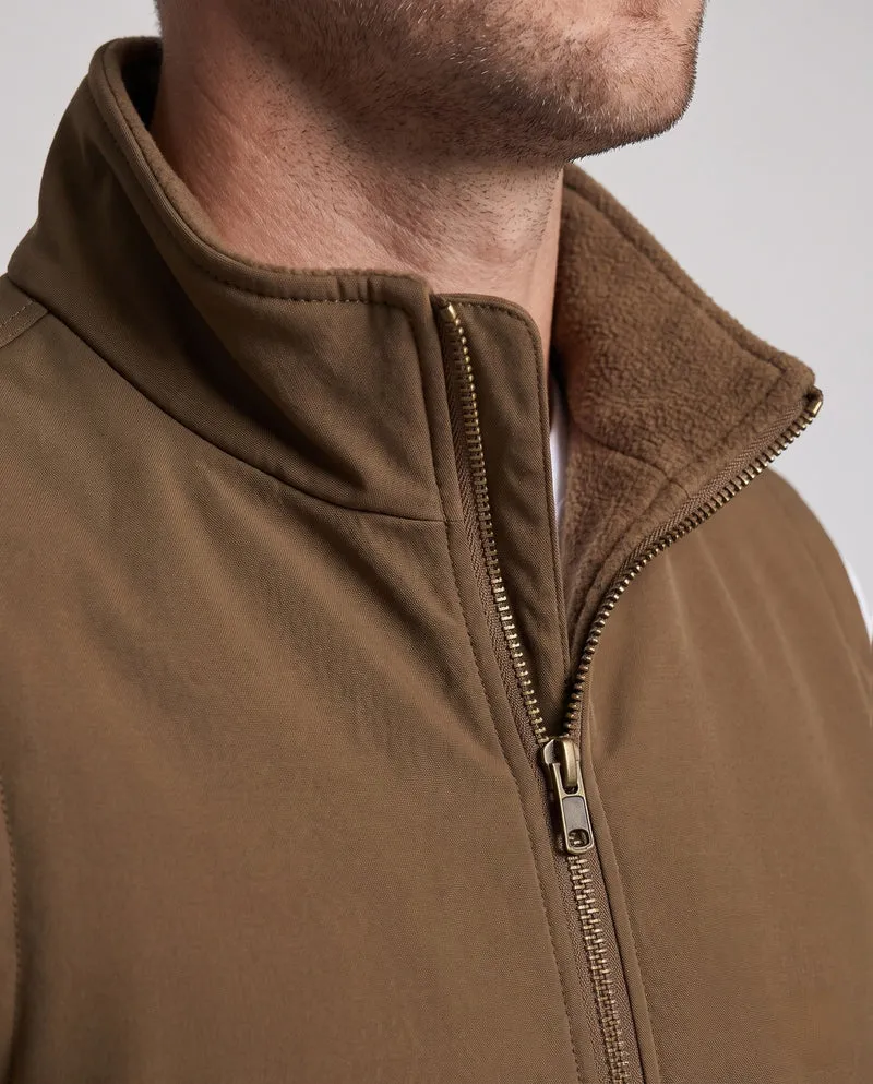 Herren Wattierte Utility-Weste mit Stehkragen, Fleece‑Innenfutter & Zwei‑Wege‑Reißverschluss Nord Taschen