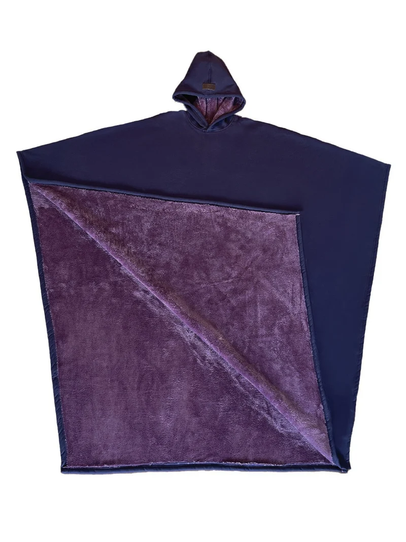 Unisex Kapuzen-Poncho-Decke mit wärmendem Fleecefutter und Oversize-Schnitt Nord Taschen