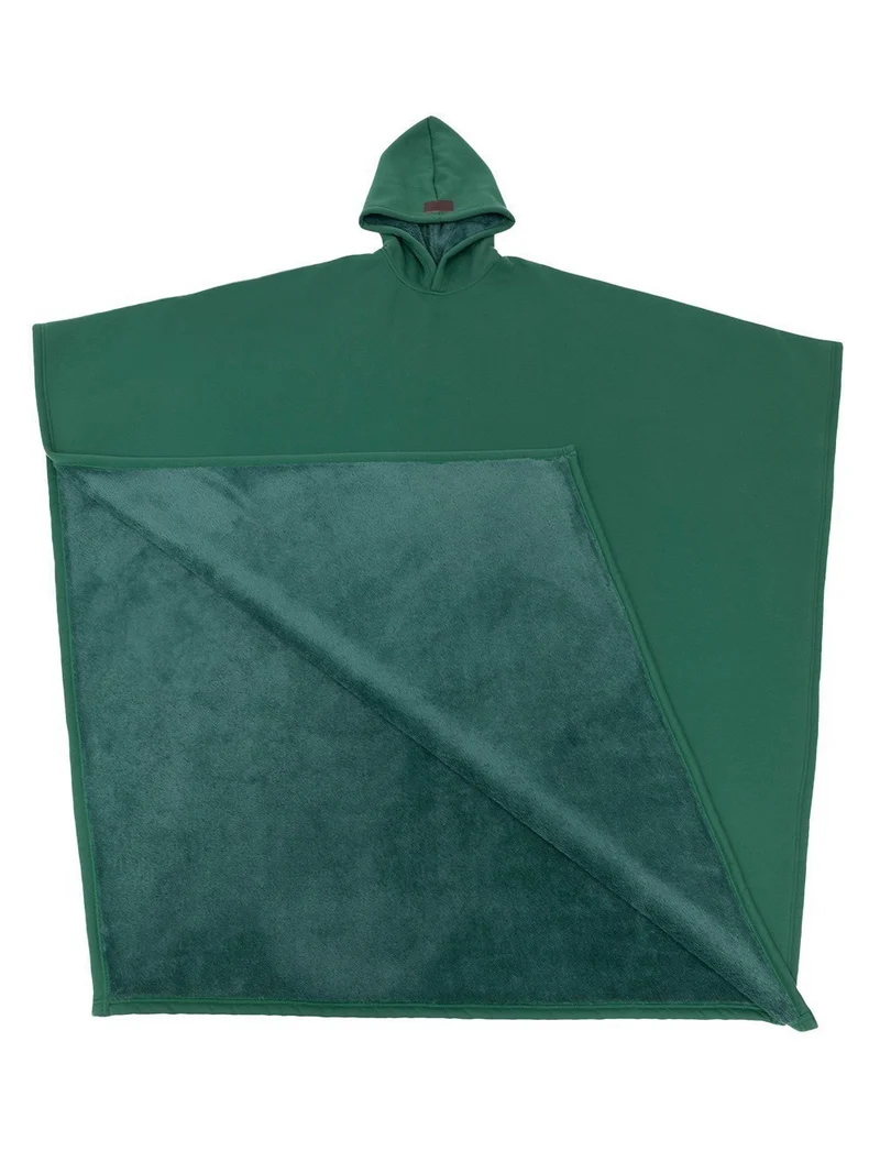 Unisex Kapuzen-Poncho-Decke mit wärmendem Fleecefutter und Oversize-Schnitt Nord Taschen