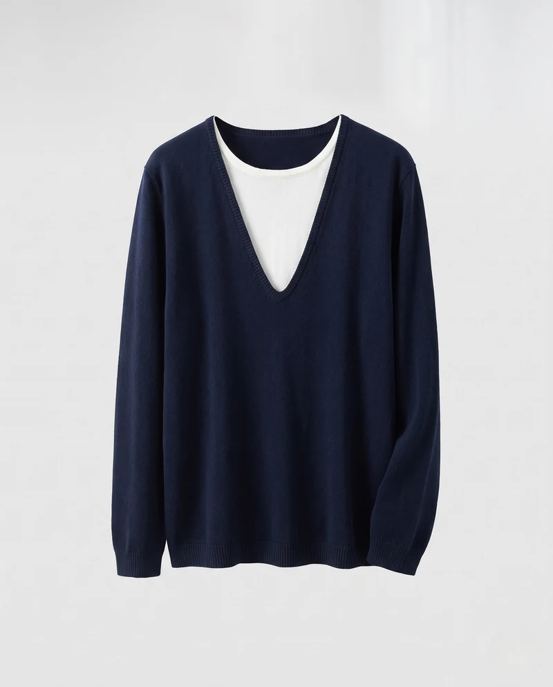 Damen Feiner V‑Ausschnitt-Feinstrickpullover mit kaschmirähnlicher Haptik und legerer Oversize-Silhouette Nord Taschen