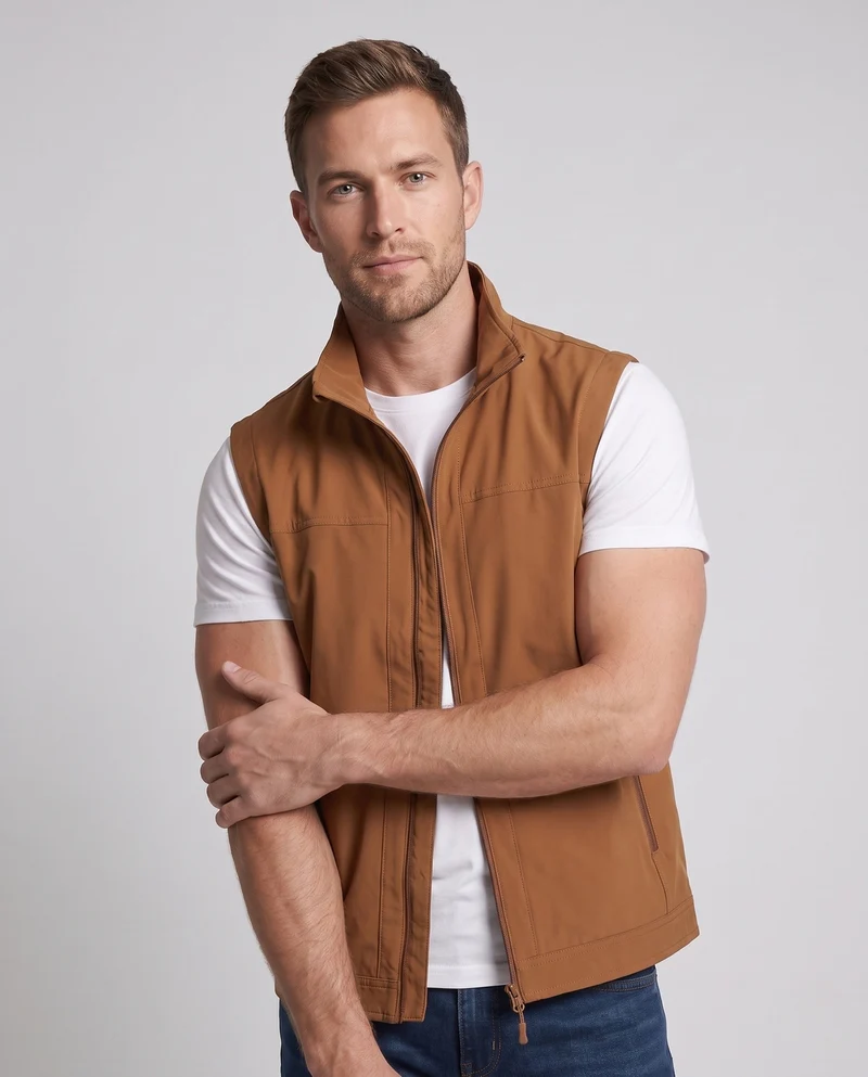Herren Softshell-Weste mit winddichter Hülle, Meshfutter & sicheren Reißverschlusstaschen Nord Taschen