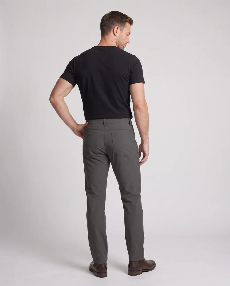 Herren Softshell-Funktionshose mit Stretch, wasserabweisender Oberfläche & vorgeformten Knien Nord Taschen