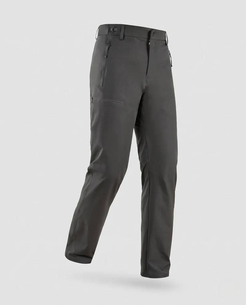 Herren Softshell-Funktionshose mit Stretch, wasserabweisender Oberfläche & vorgeformten Knien Nord Taschen