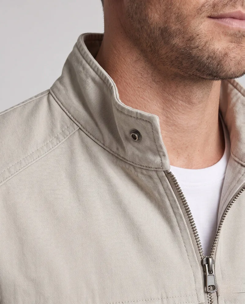 Herren Oversize Utility-Übergangsjacke mit Stehkragen, Elastischem Saum & Brusttaschen Nord Taschen