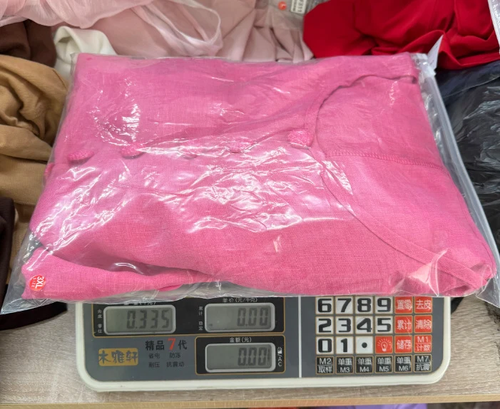 Damen Midikleid mit voluminösen Puffärmeln, 3D-Blütenknopfleiste und Leinenstruktur Nord Taschen