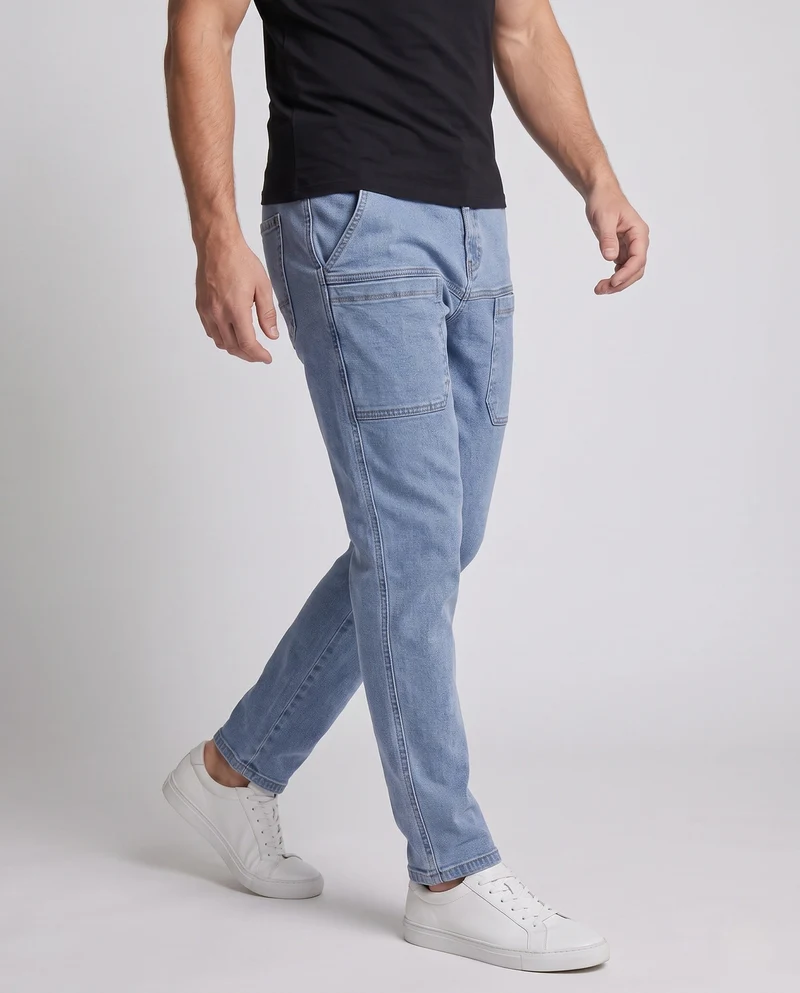 Herren Modische Slim-Fit Jeans Nord Taschen