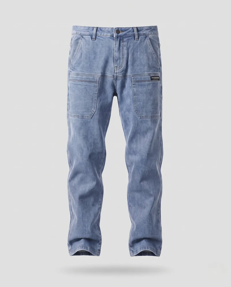 Herren Modische Slim-Fit Jeans Nord Taschen