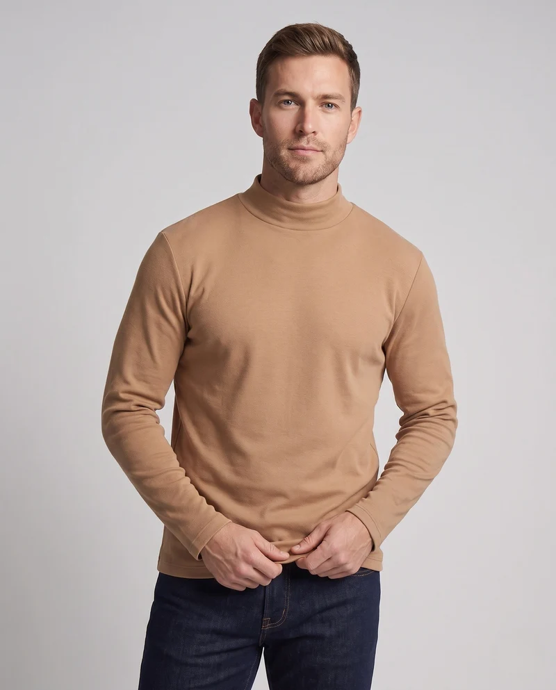 Herren Modischer Stehkragenpullover Nord Taschen