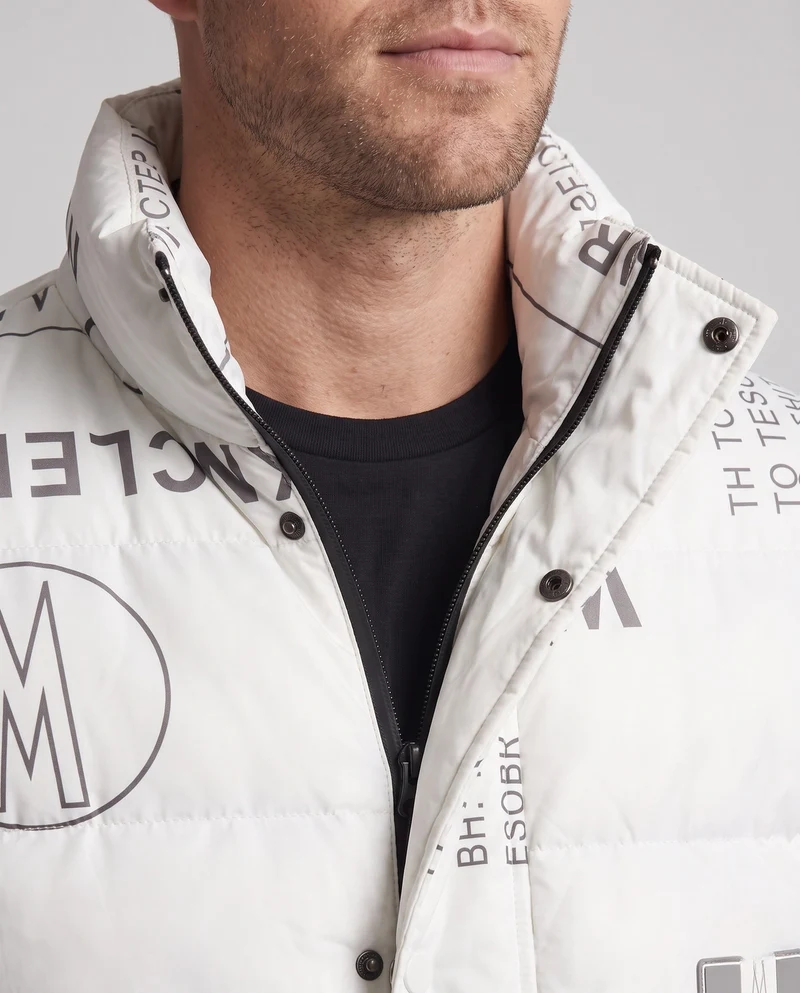 Herren Wattierte Steppjacke mit metallischem Glanz, kurzer Stehkragen & elastischem Saum Nord Taschen