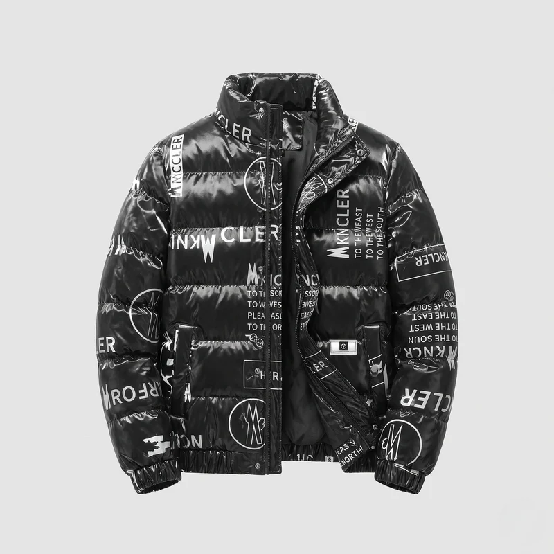 Herren Wattierte Steppjacke mit metallischem Glanz, kurzer Stehkragen & elastischem Saum Nord Taschen