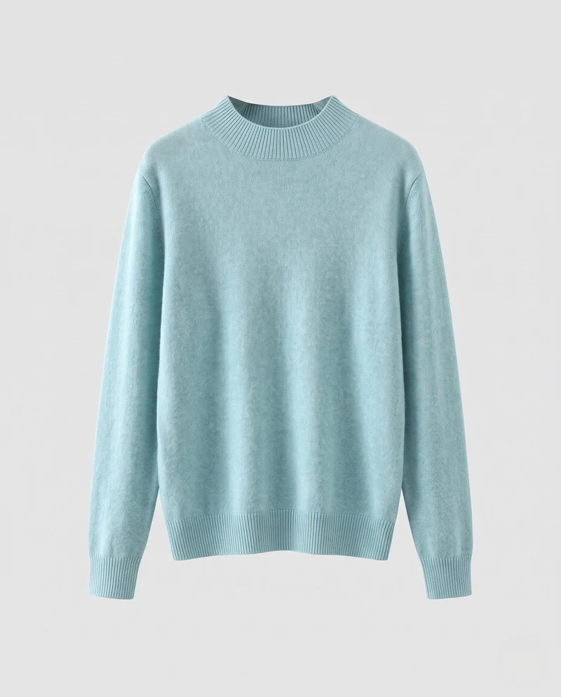 Damen Feiner Strickpullover mit kurzem Stehkragen Nord Taschen
