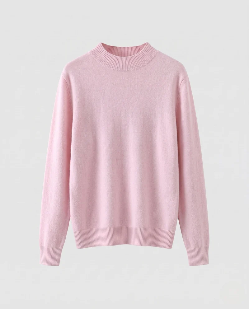 Damen Feiner Strickpullover mit kurzem Stehkragen Nord Taschen