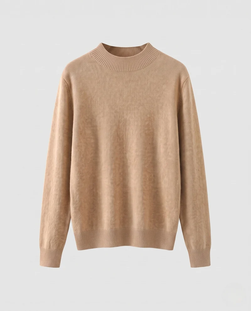Damen Feiner Strickpullover mit kurzem Stehkragen Nord Taschen