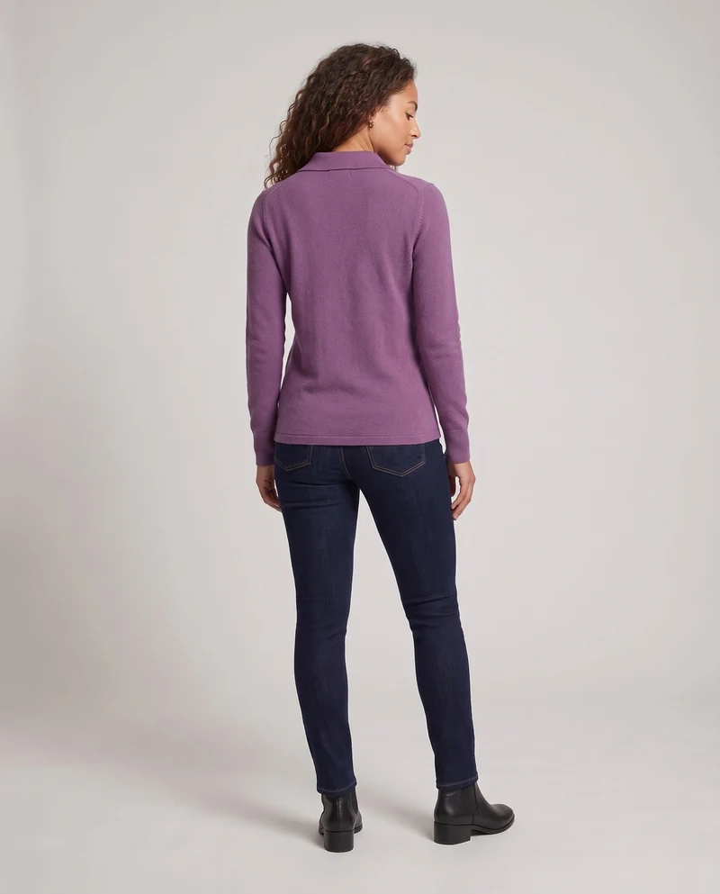 Damen Feiner Strick-Cardigan mit Hemdkragen, durchgehender Knopfleiste und kaschmirweicher Qualität Nord Taschen