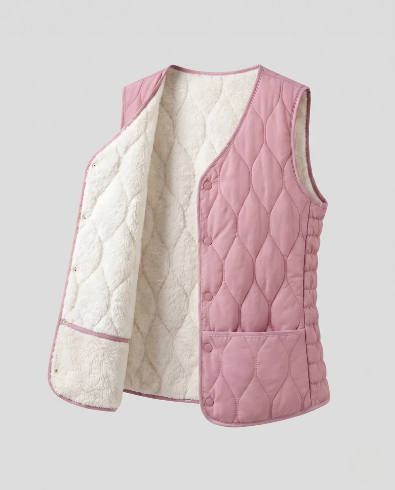 Damen Wende-Quilted Weste Nord Taschen