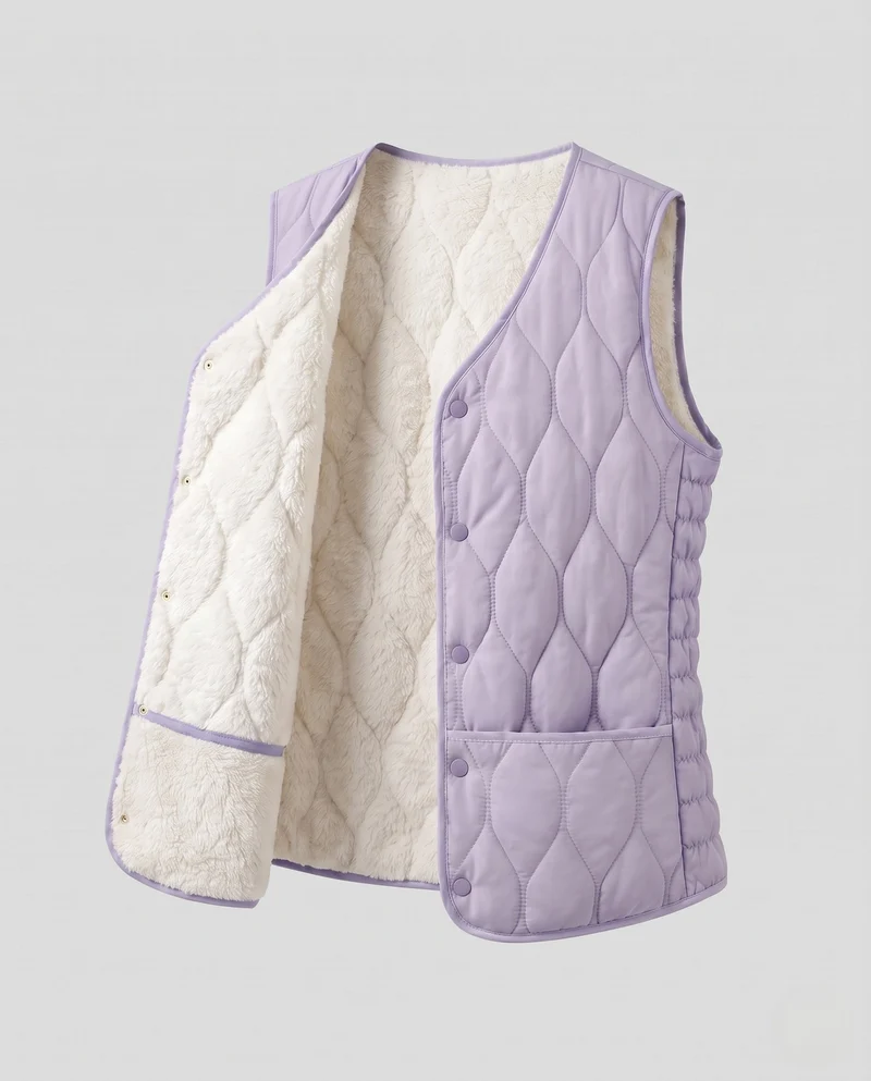 Damen Wende-Quilted Weste Nord Taschen