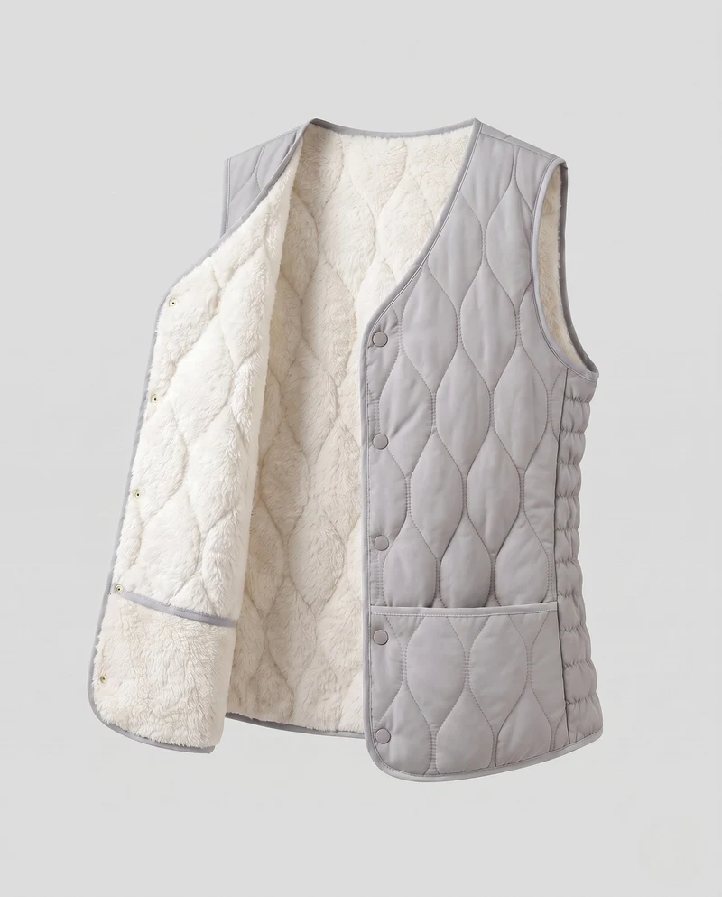 Damen Wende-Quilted Weste Nord Taschen