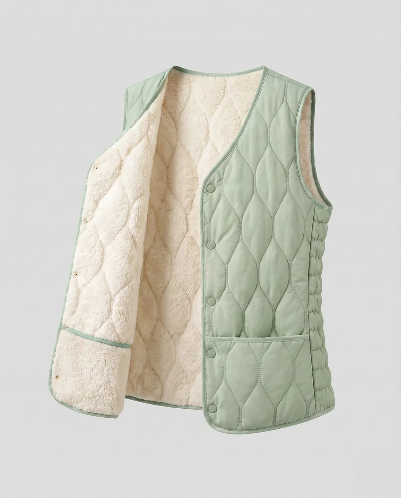 Damen Wende-Quilted Weste Nord Taschen