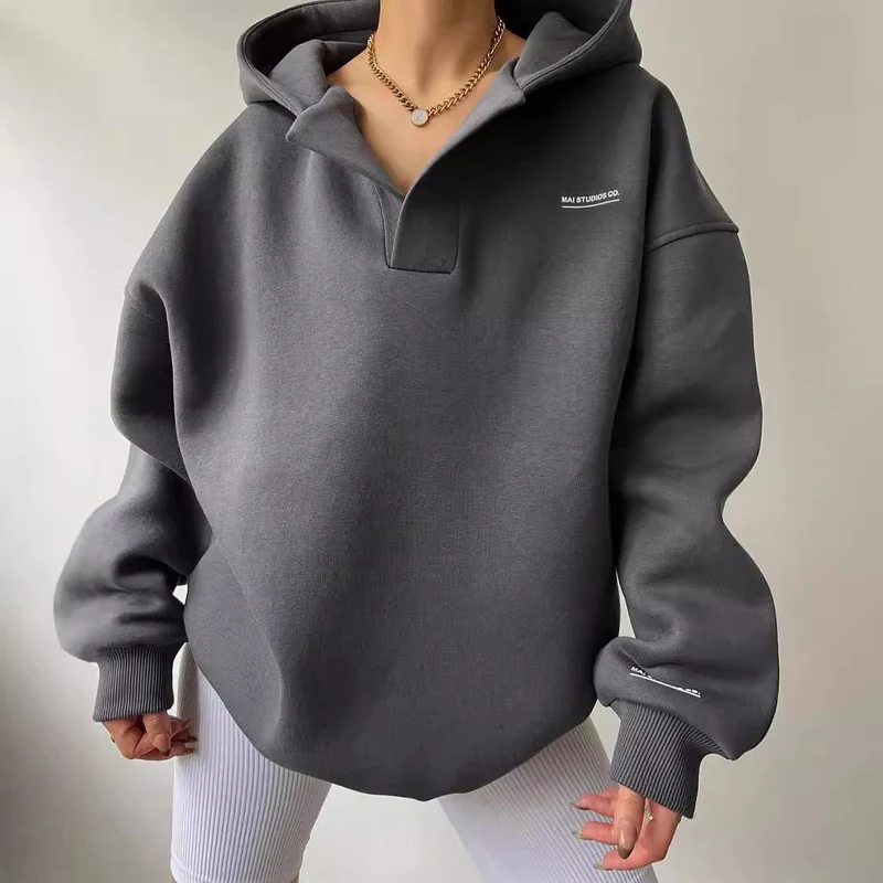 Damen Voluminöser Sculpt-Hoodie mit Oversize-Silhouette und markanter Kapuze Nord Taschen