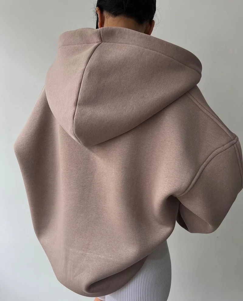 Damen Voluminöser Sculpt-Hoodie mit Oversize-Silhouette und markanter Kapuze Nord Taschen