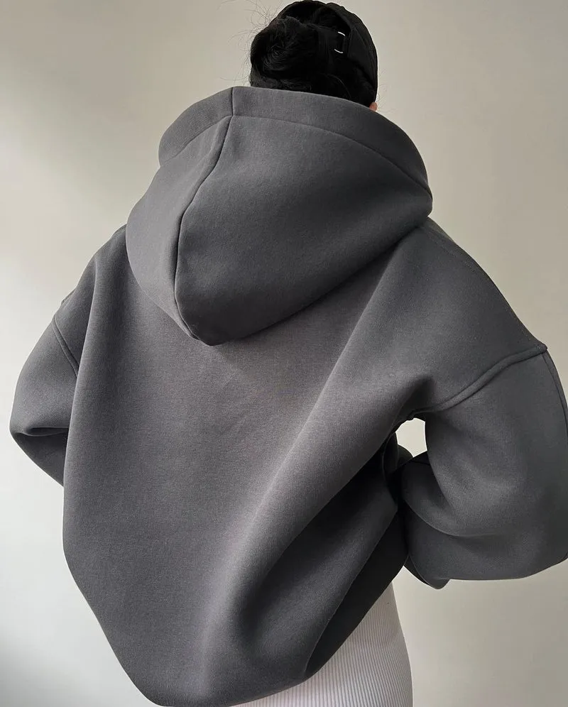 Damen Voluminöser Sculpt-Hoodie mit Oversize-Silhouette und markanter Kapuze Nord Taschen