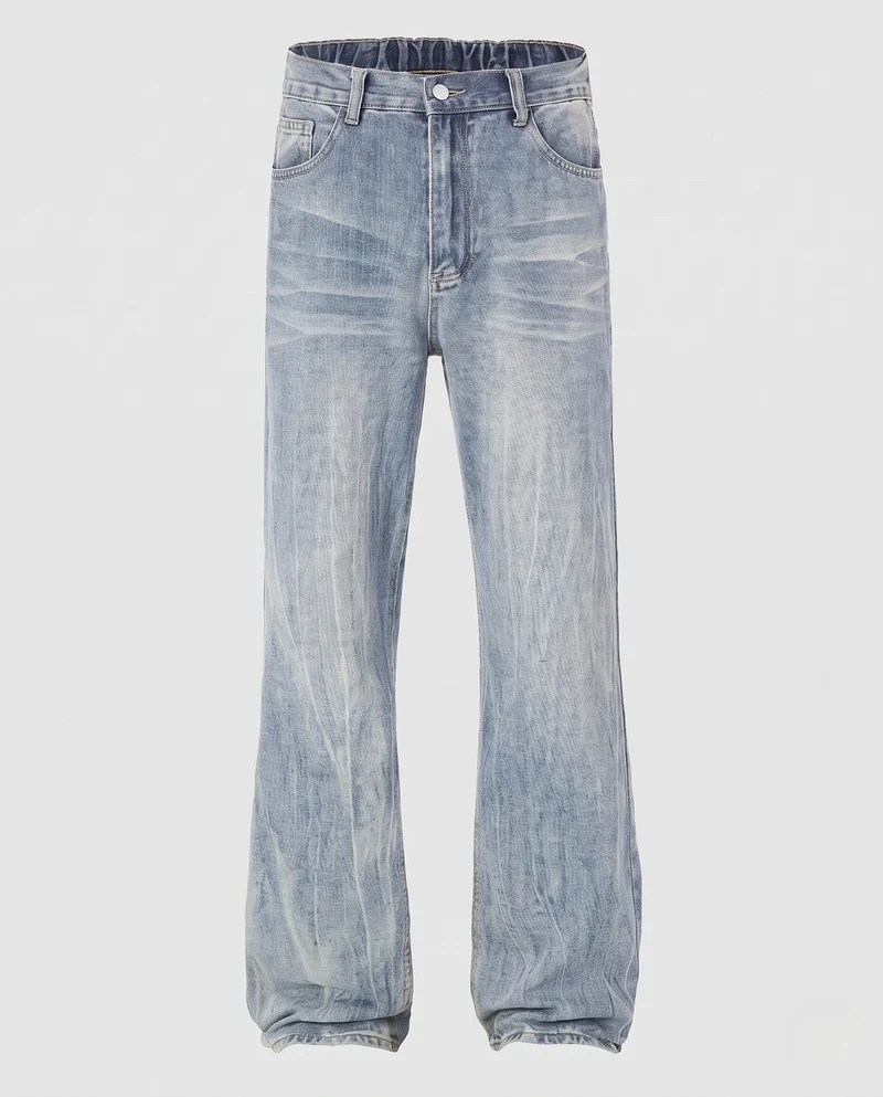 Damen Weitgeschnittene High-Waist Jeans Nord Taschen